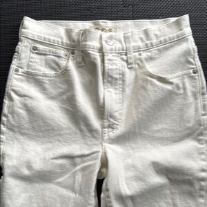 Madewell White Ankle Cropped Jeans